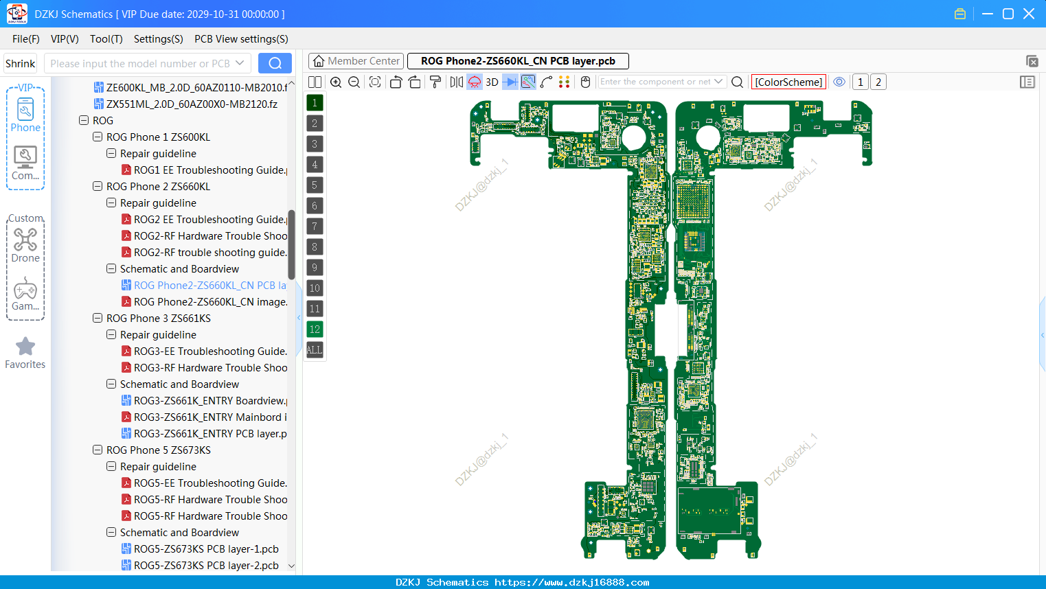 ASUS ROG Phone2-ZS660KL_CN PCB Layer